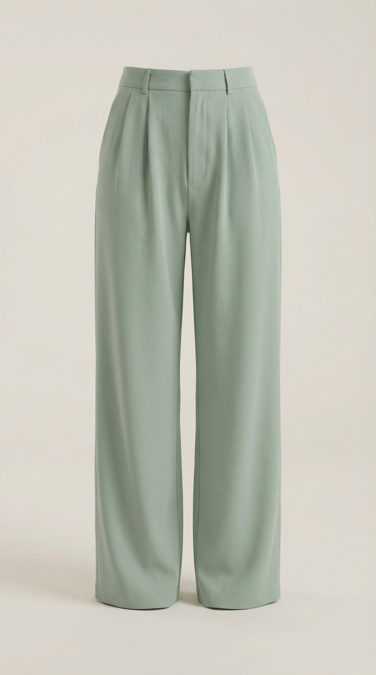 Pantaloni Chino Donna a Gamba Larga Vita Alta