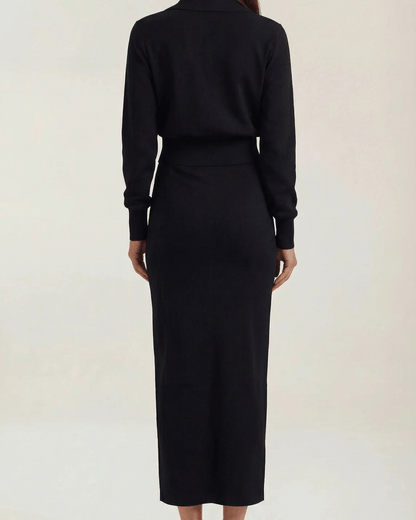 Set Donna in Maglia con Bottoni