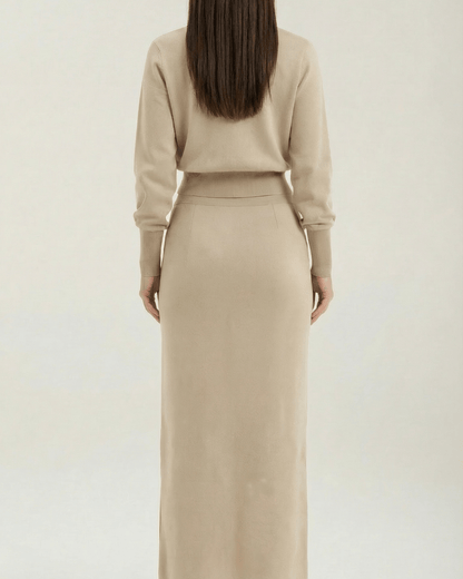 Set Donna in Maglia con Bottoni