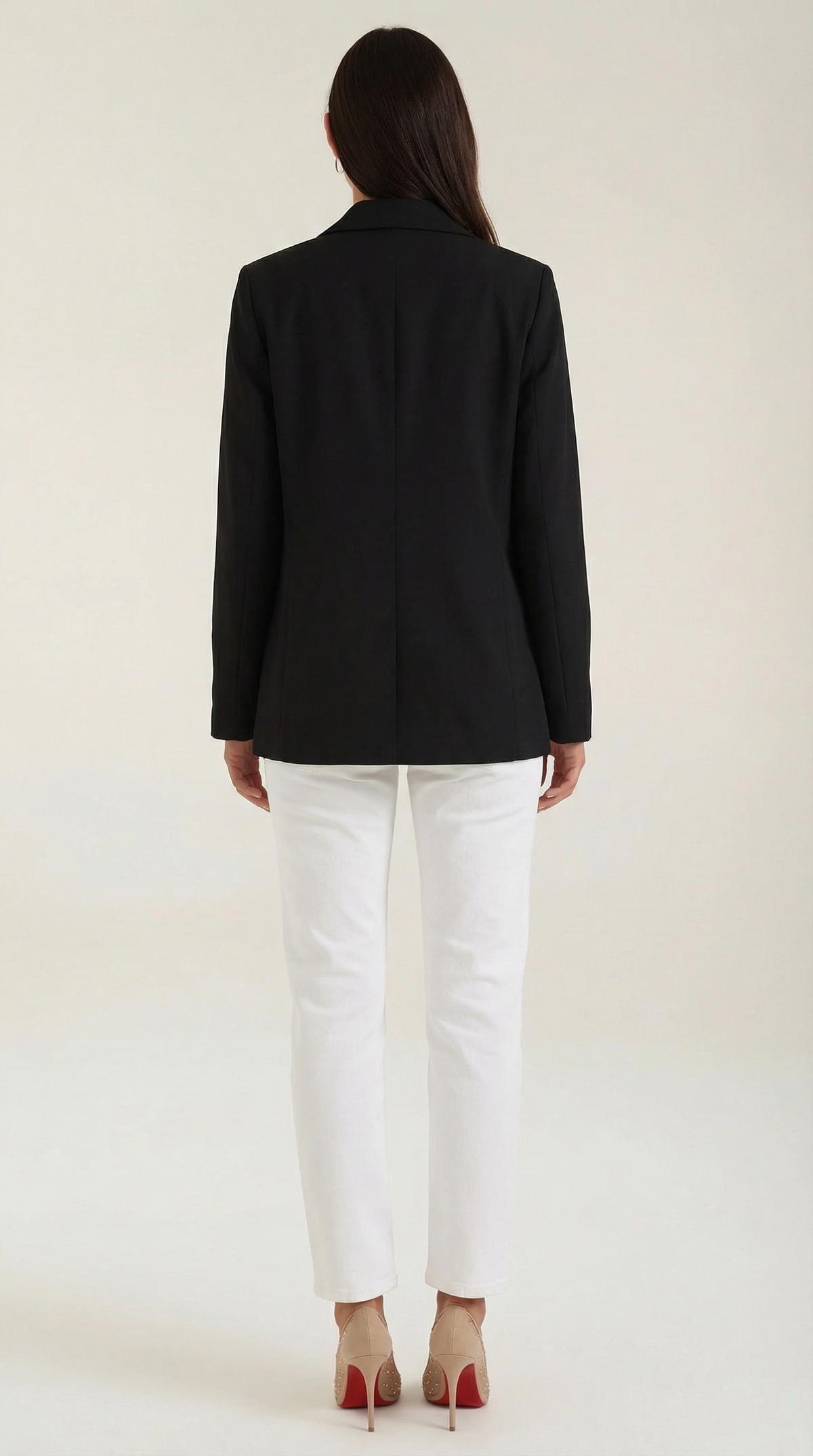 Blazer Longline Donna con Spalle Strutturate