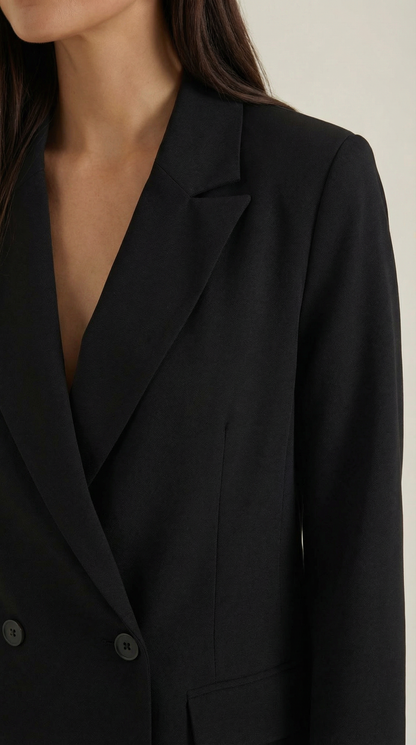 Blazer Longline Donna con Spalle Strutturate