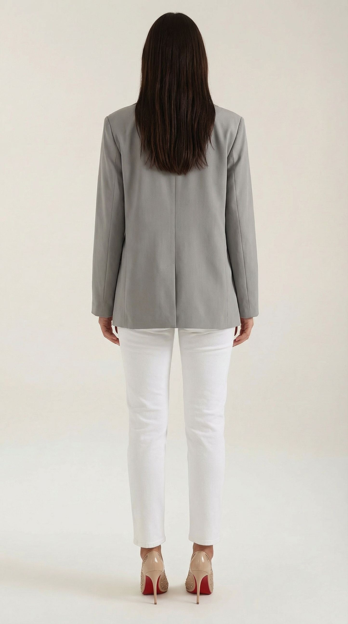 Blazer Longline Donna con Spalle Strutturate