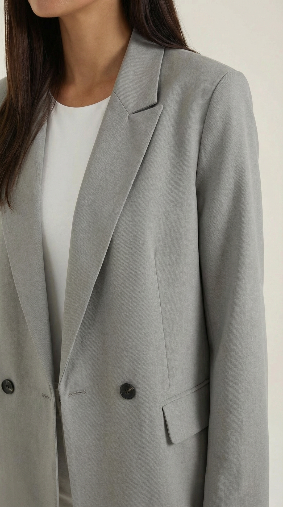 Blazer Longline Donna con Spalle Strutturate