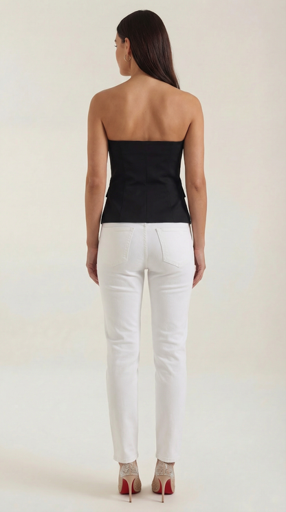 Top Blazer Donna Senza Spalline