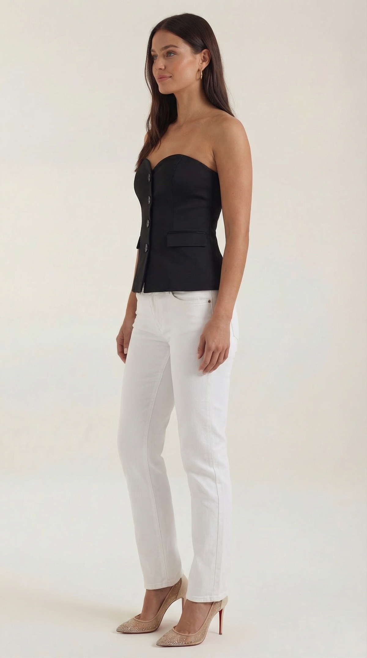 Top Blazer Donna Senza Spalline