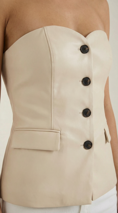Top Blazer Donna Senza Spalline