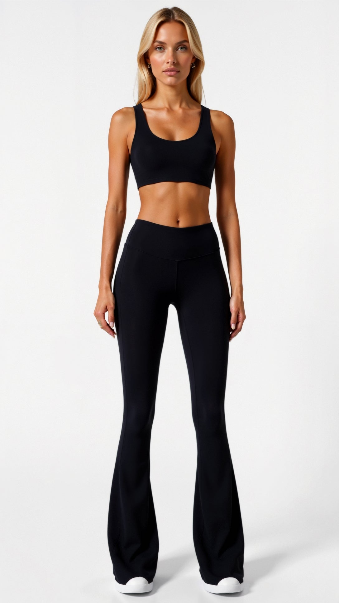 Leggings Donna a Zampa Vita Alta