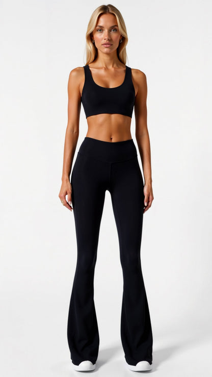Leggings Donna a Zampa Vita Alta