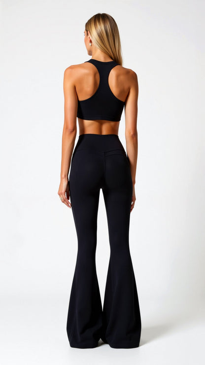 Leggings Donna a Zampa Vita Alta