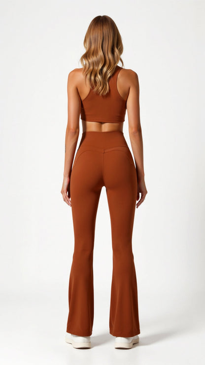 Leggings Donna a Zampa Vita Alta