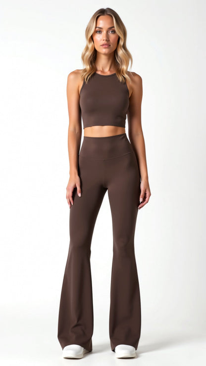 Leggings Donna a Zampa Vita Alta