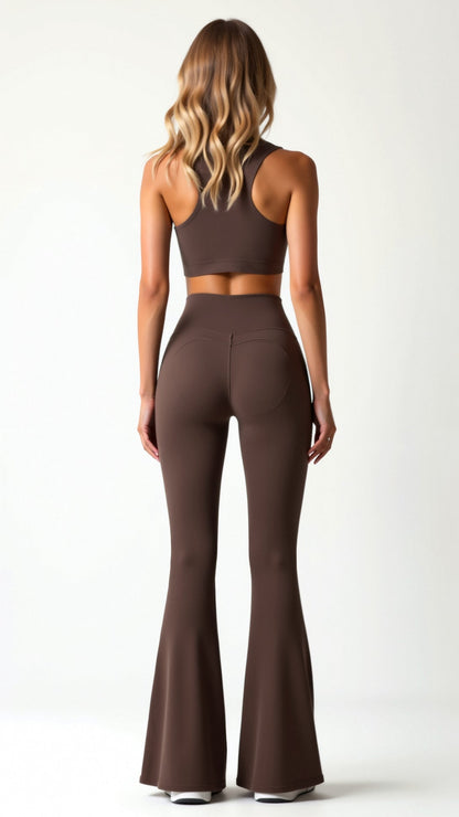 Leggings Donna a Zampa Vita Alta