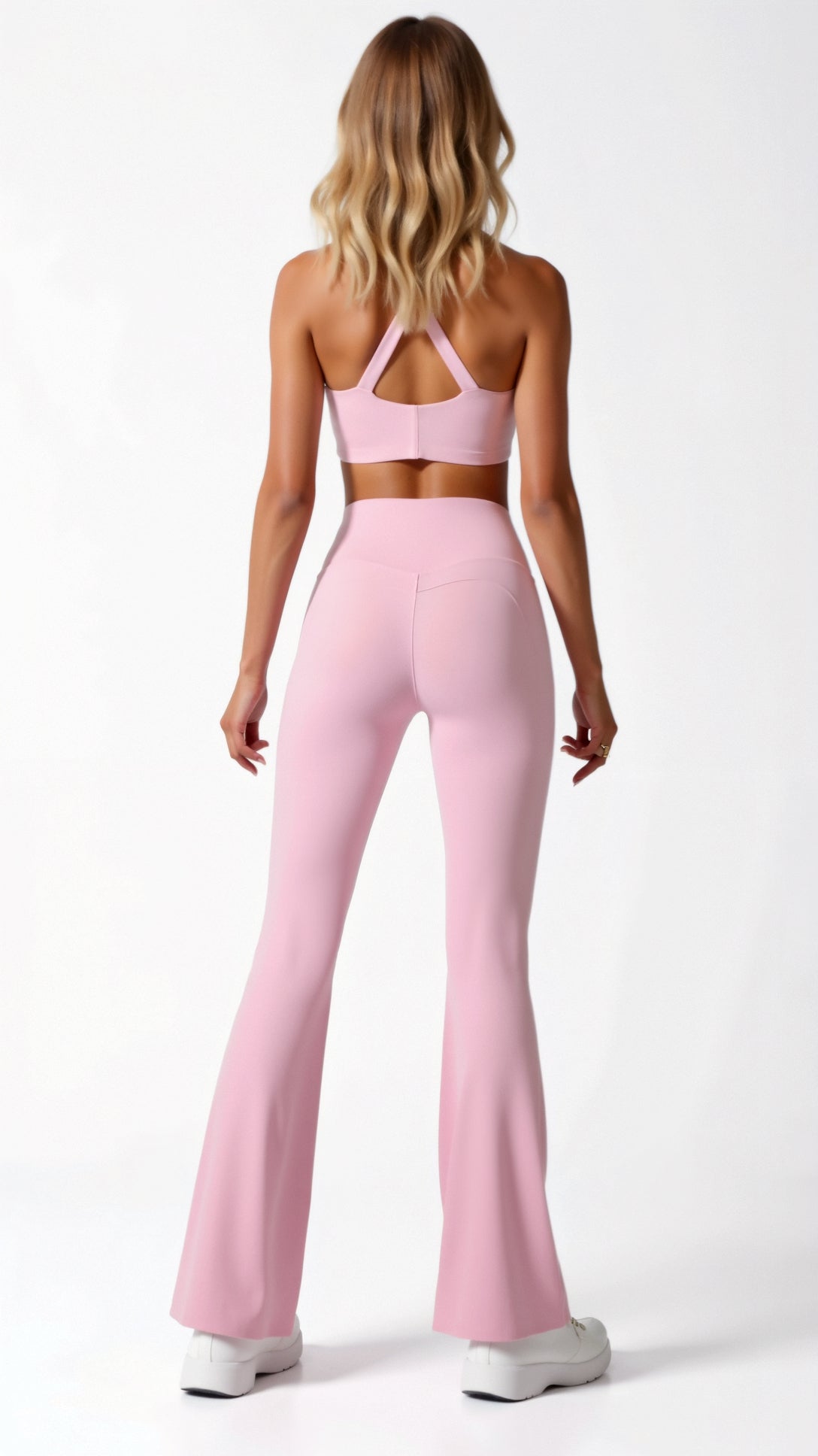 Leggings Donna a Zampa Vita Alta