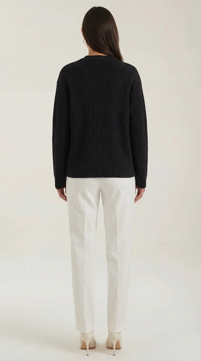 Cardigan Oversize Donna in Maglia a Coste