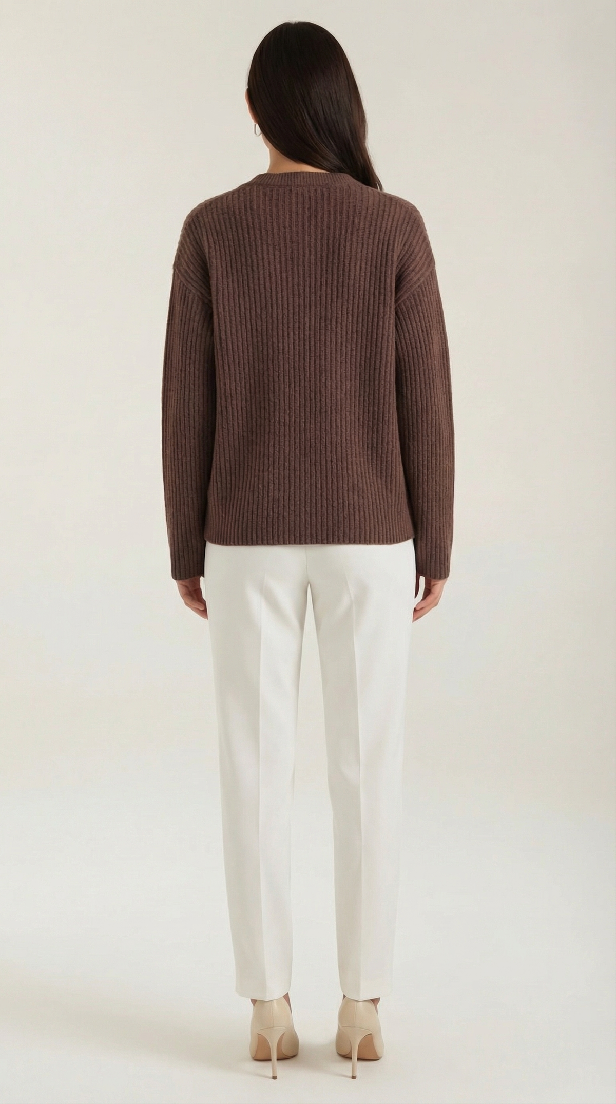 Cardigan Oversize Donna in Maglia a Coste