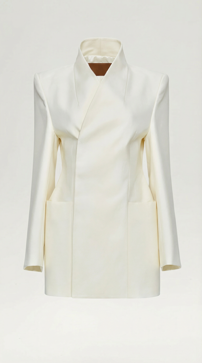 Abito Blazer Corto Donna con Chiusura Asimmetrica