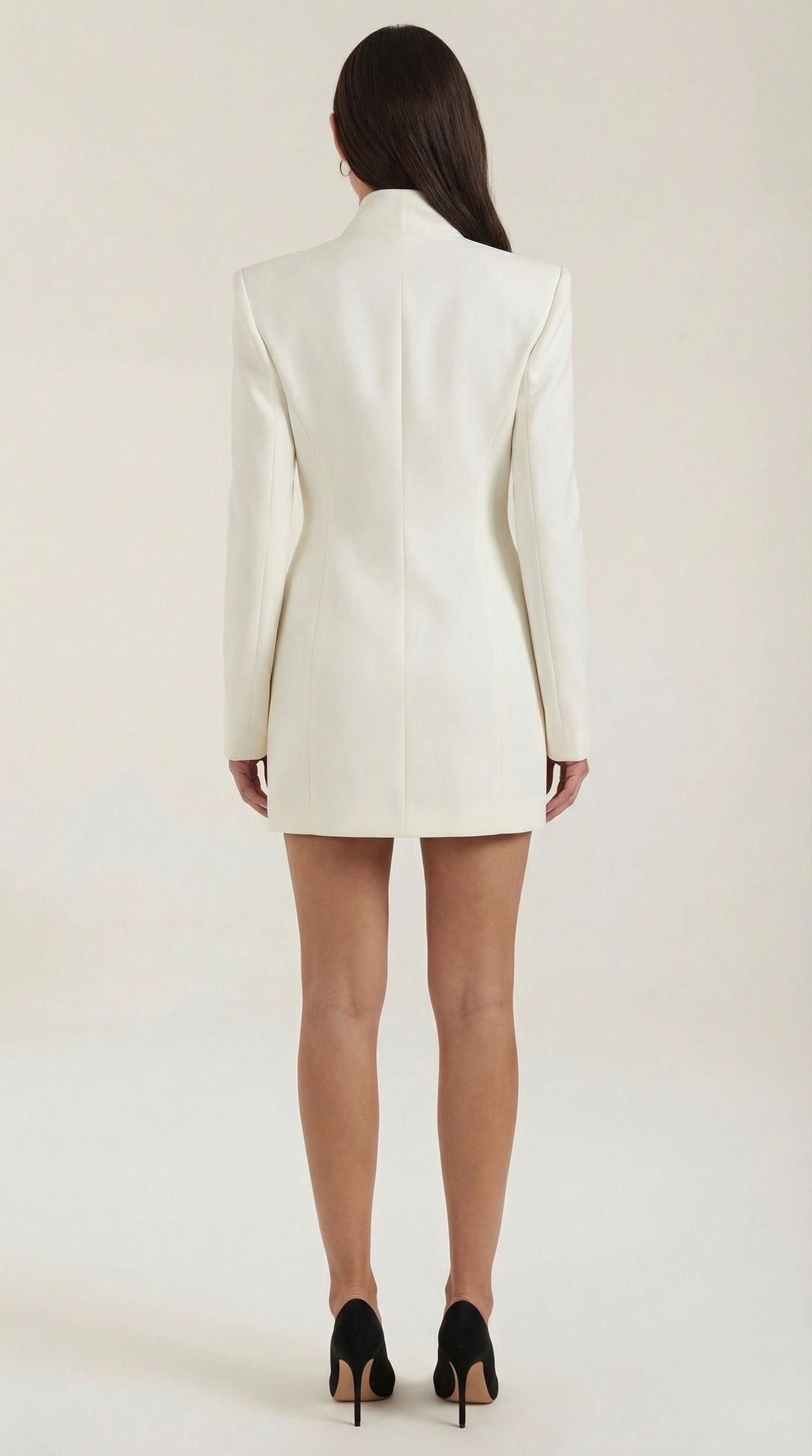 Abito Blazer Corto Donna con Chiusura Asimmetrica
