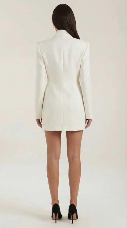 Abito Blazer Corto Donna con Chiusura Asimmetrica