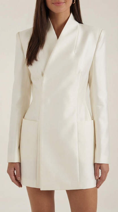 Abito Blazer Corto Donna con Chiusura Asimmetrica