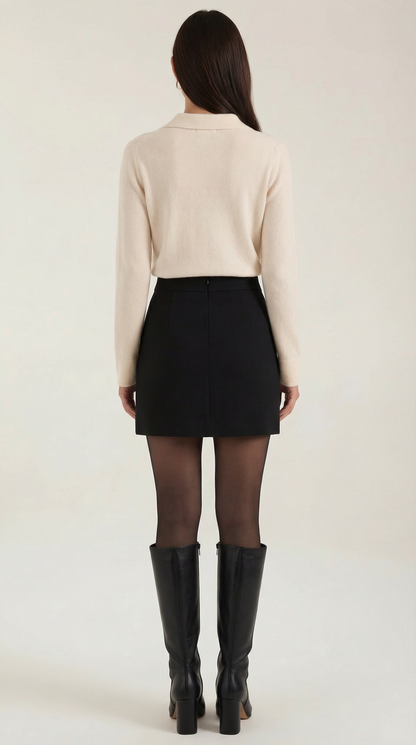 Cardigan Donna con Colletto Bottonato