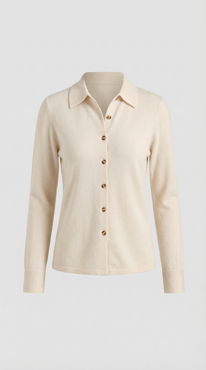 Cardigan Donna con Colletto Bottonato