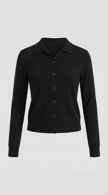 Cardigan Donna con Colletto Bottonato
