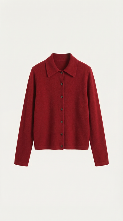 Cardigan Donna con Colletto Bottonato