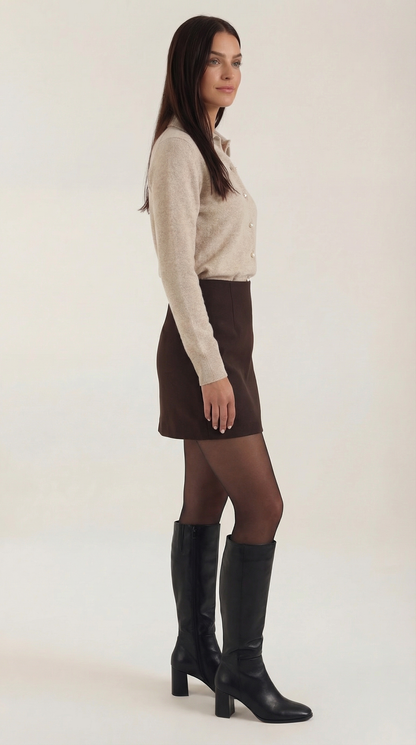 Cardigan Donna con Colletto Bottonato