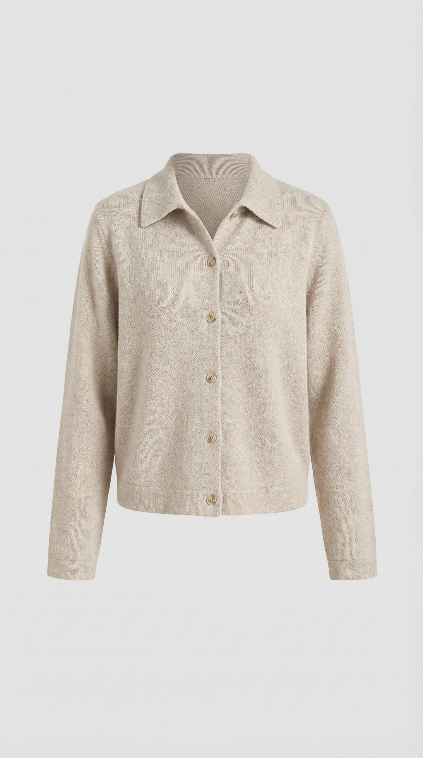 Cardigan Donna con Colletto Bottonato