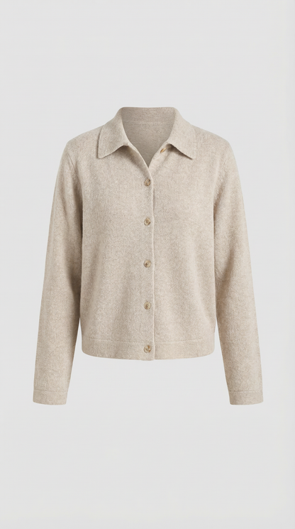 Cardigan Donna con Colletto Bottonato