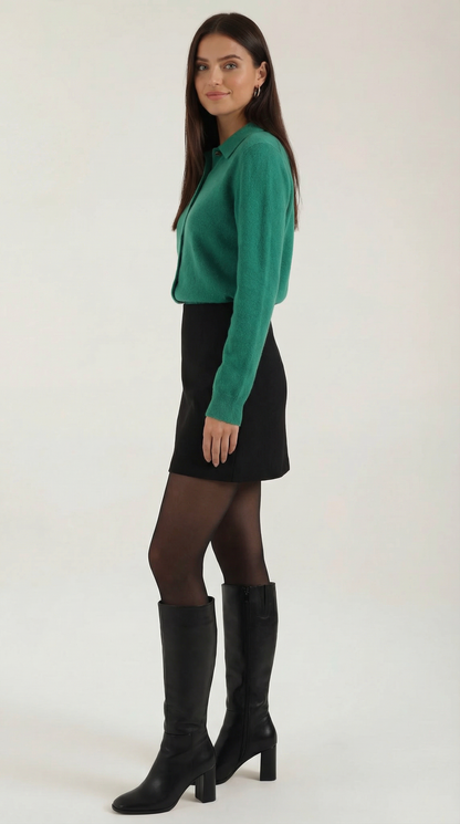 Cardigan Donna con Colletto Bottonato
