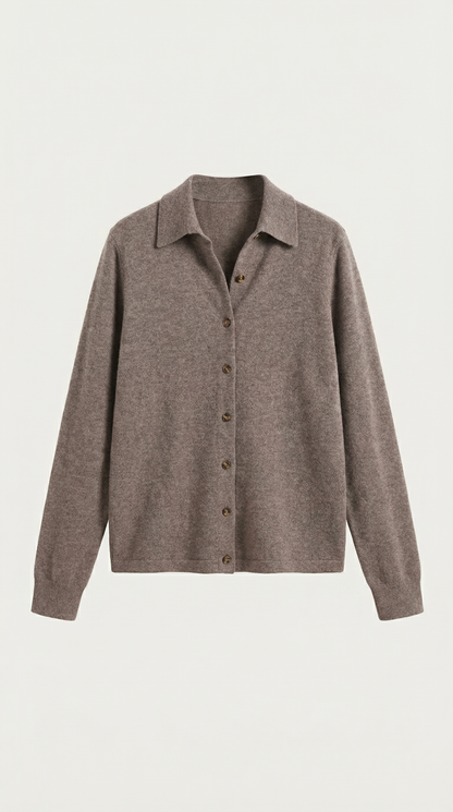 Cardigan Donna con Colletto Bottonato