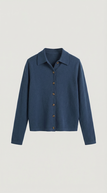 Cardigan Donna con Colletto Bottonato