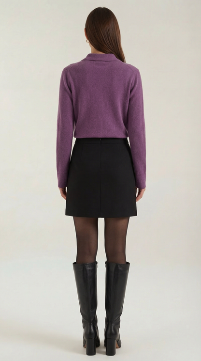 Cardigan Donna con Colletto Bottonato