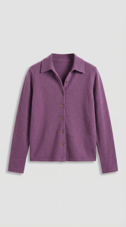 Cardigan Donna con Colletto Bottonato