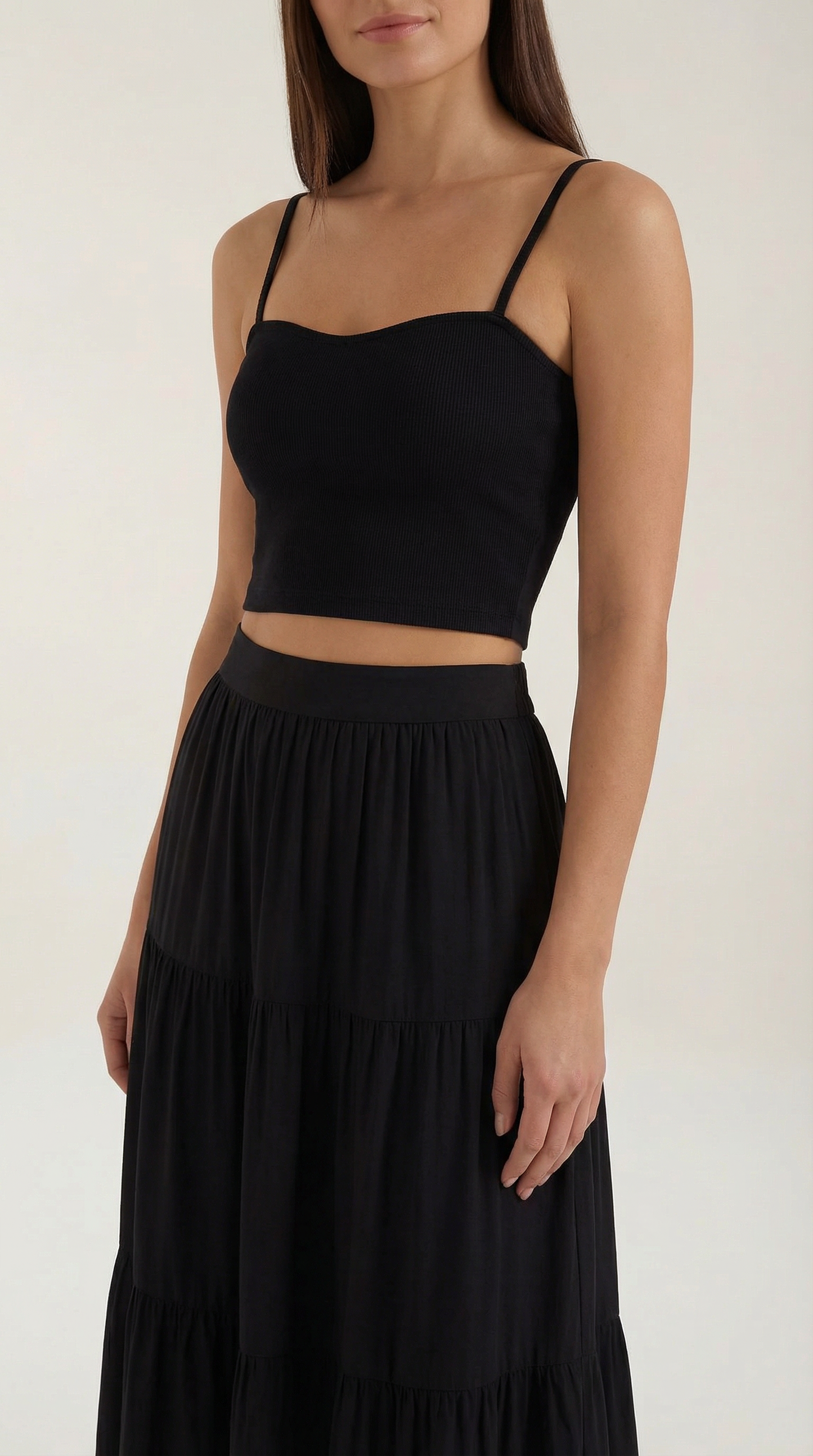 Canotta Crop Donna con Scollo a Cuore