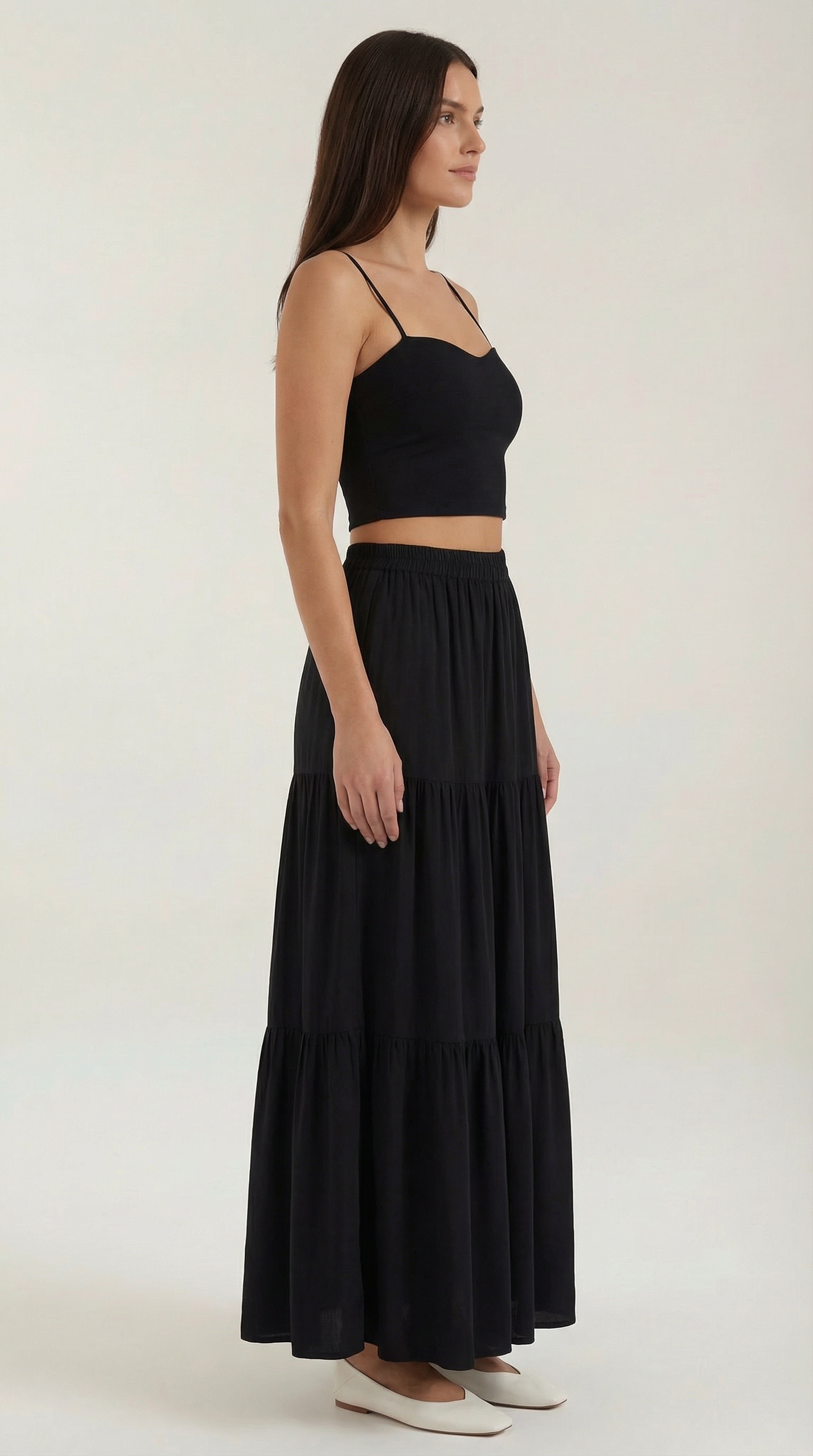 Canotta Crop Donna con Scollo a Cuore