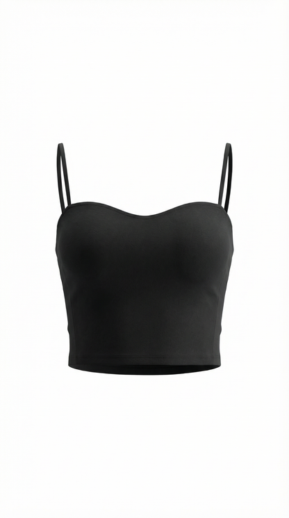Canotta Crop Donna con Scollo a Cuore