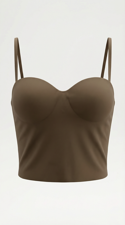 Canotta Crop Donna con Scollo a Cuore