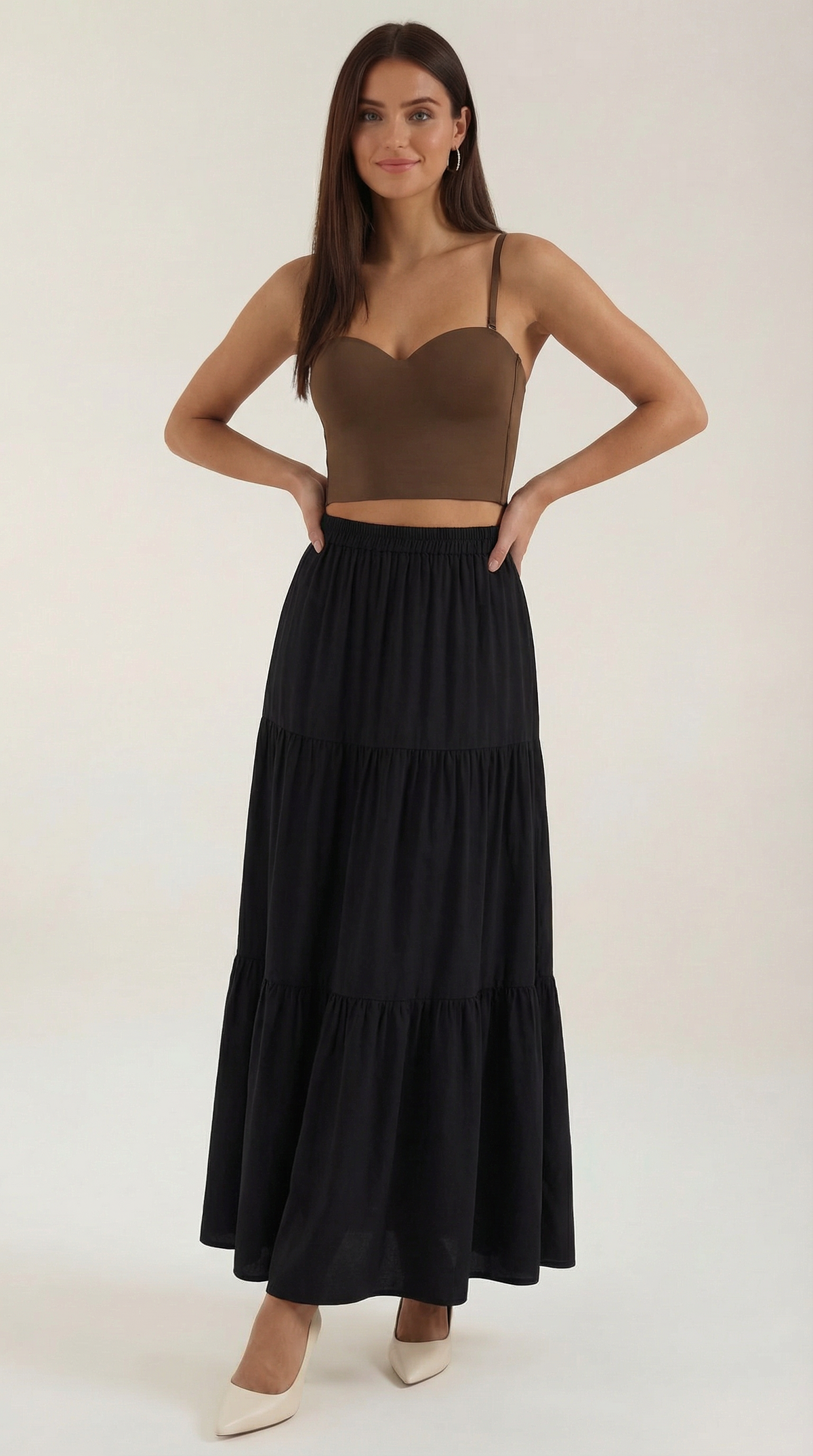 Canotta Crop Donna con Scollo a Cuore
