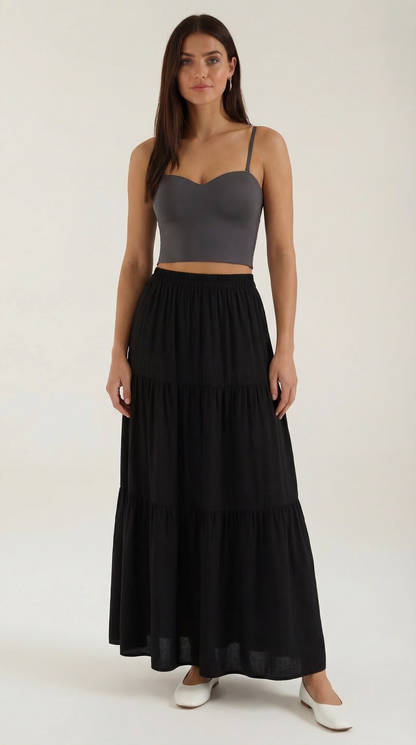 Canotta Crop Donna con Scollo a Cuore