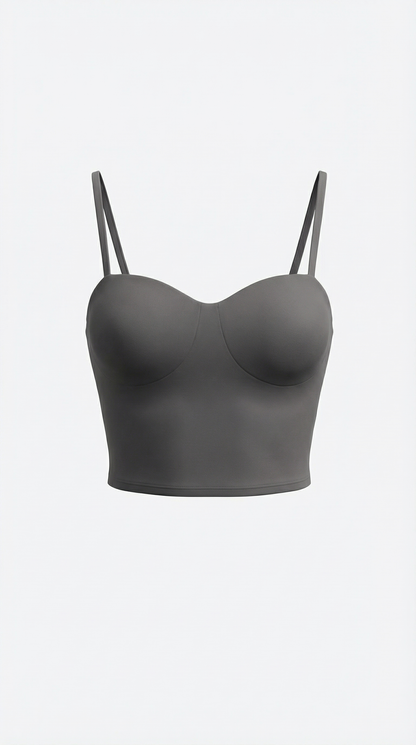 Canotta Crop Donna con Scollo a Cuore