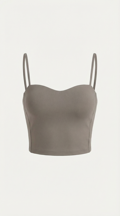 Canotta Crop Donna con Scollo a Cuore
