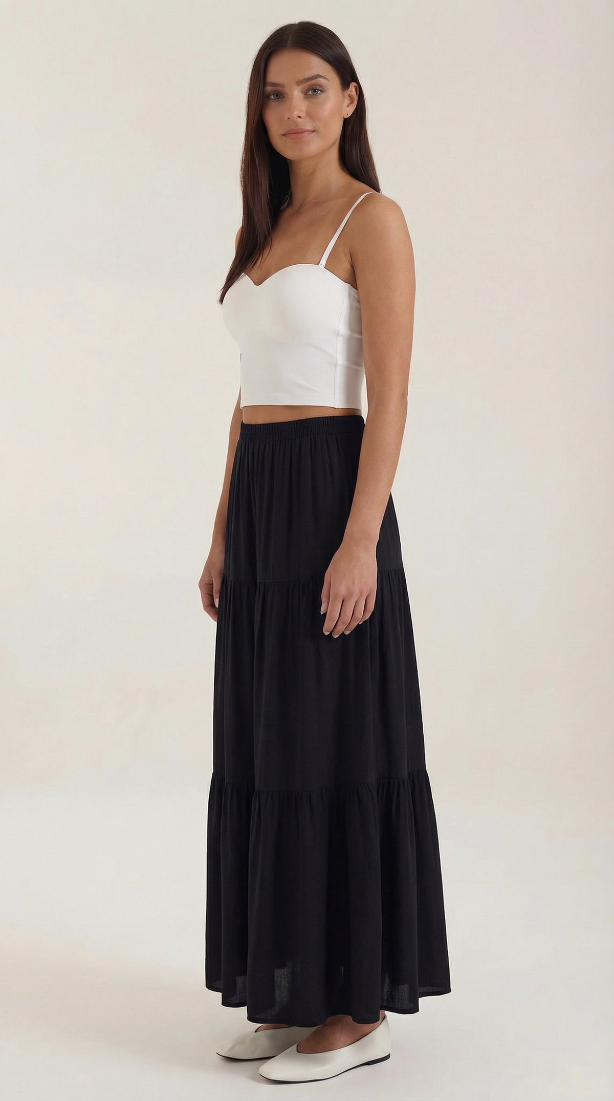 Canotta Crop Donna con Scollo a Cuore