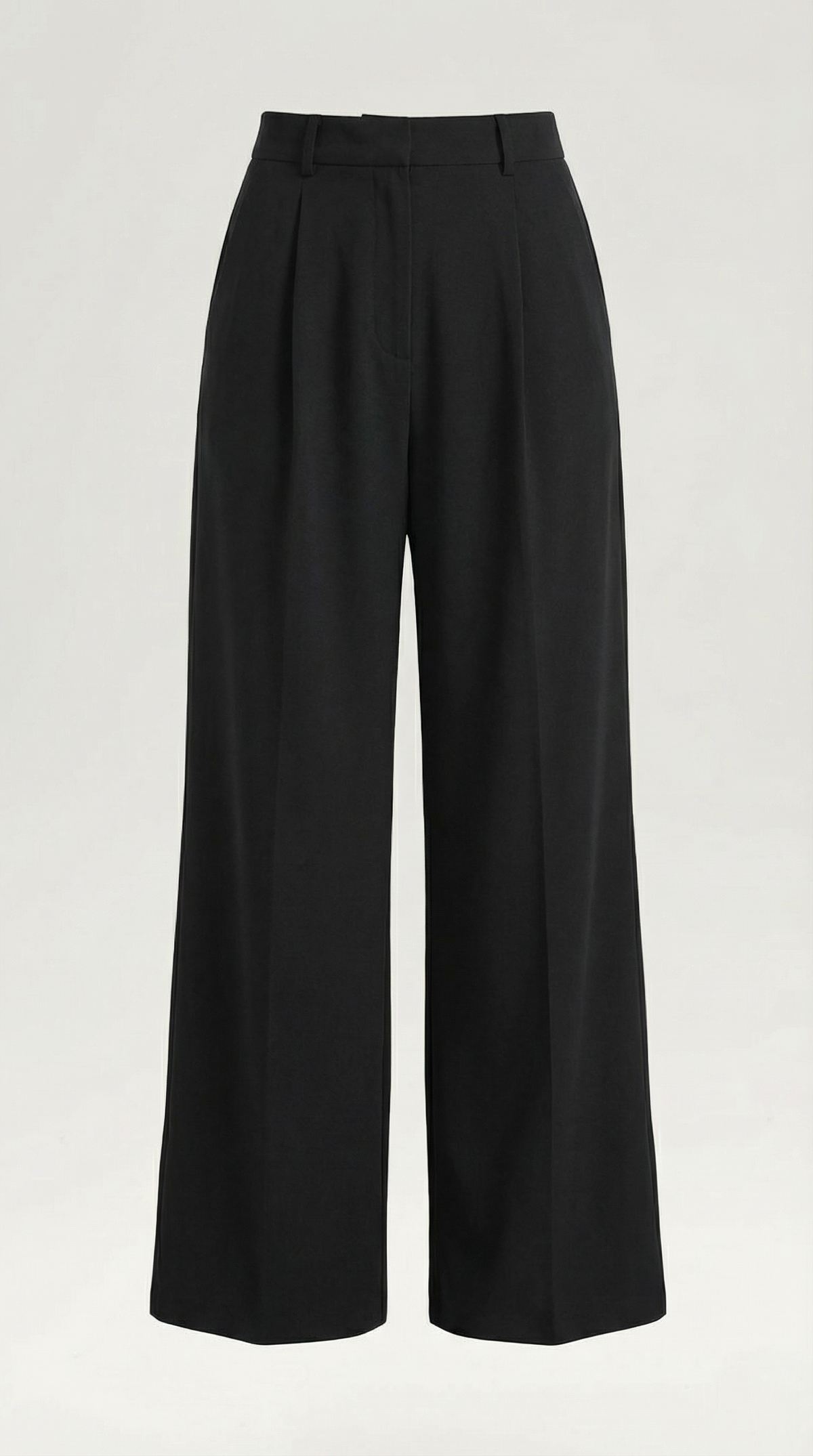 Pantaloni Donna a Gamba Larga Sartoriali con Pieghe