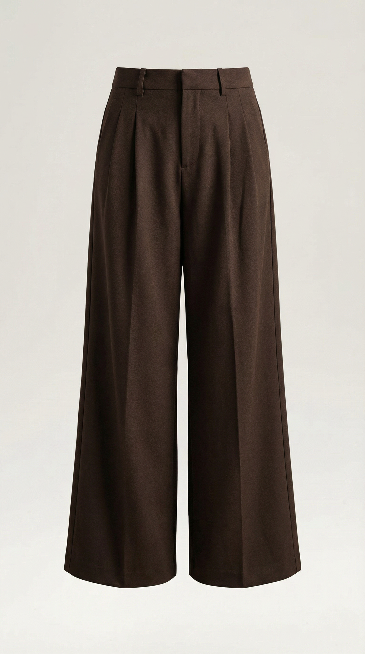 Pantaloni Donna a Gamba Larga Sartoriali con Pieghe