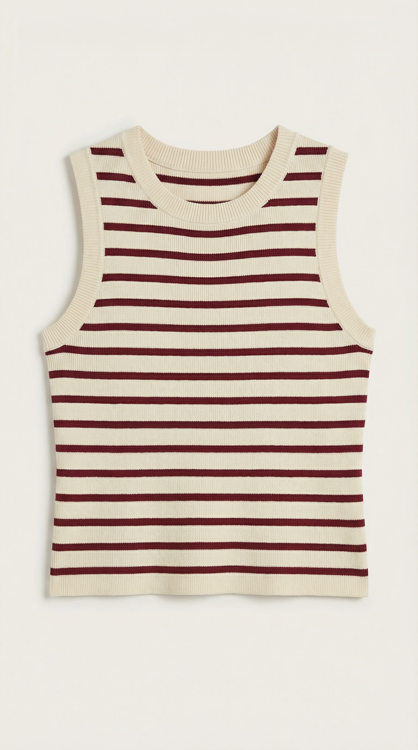 Canotta Crop Donna a Righe Navy