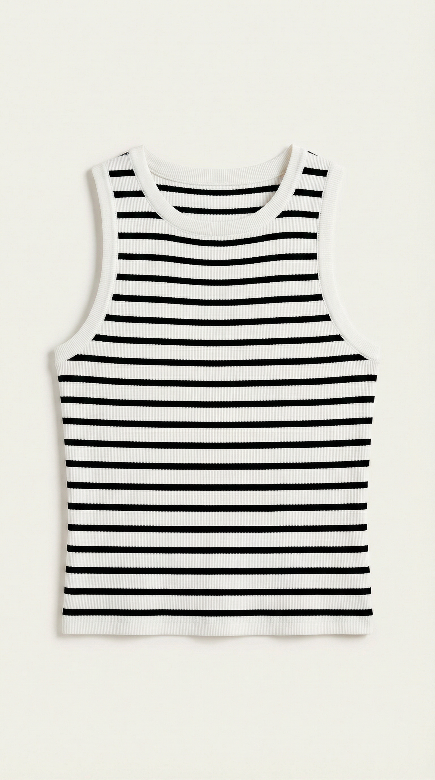 Canotta Crop Donna a Righe Navy