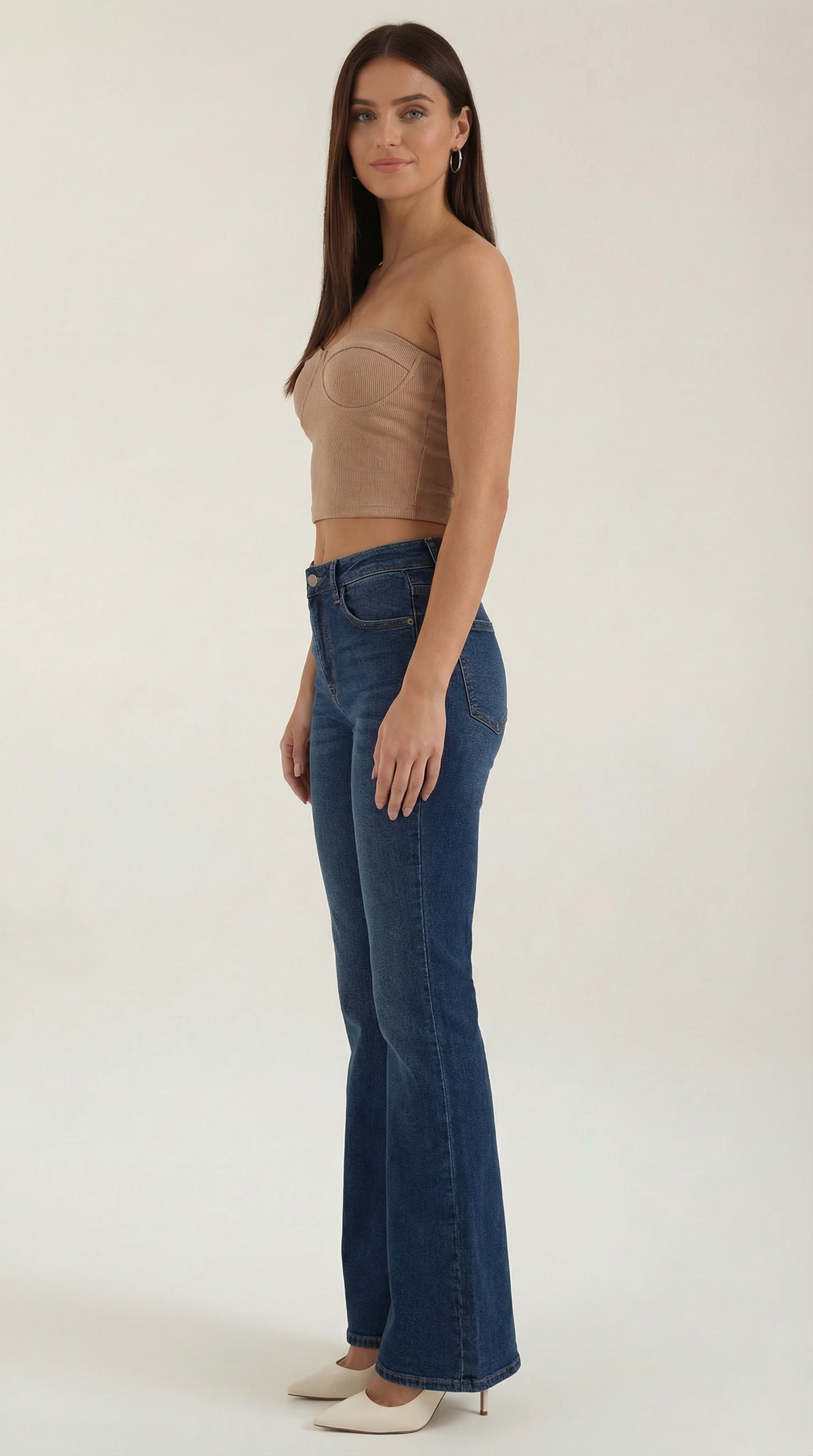 Canotta Bustier Donna a Coste