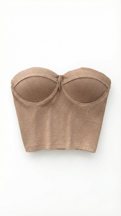 Canotta Bustier Donna a Coste